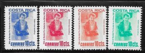 Costa Rica 1981 Boy Riding Toy car Sc RA89-RA92 MNH A2520