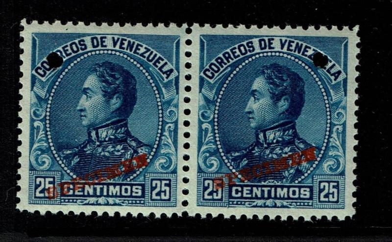 Venezuela 1899 25c blue Specimen, Mint Never Hinged, pair - S1415