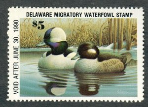 DE10 Delaware #10 MNH State Waterfowl Duck Stamp - 1989 Bufflehead