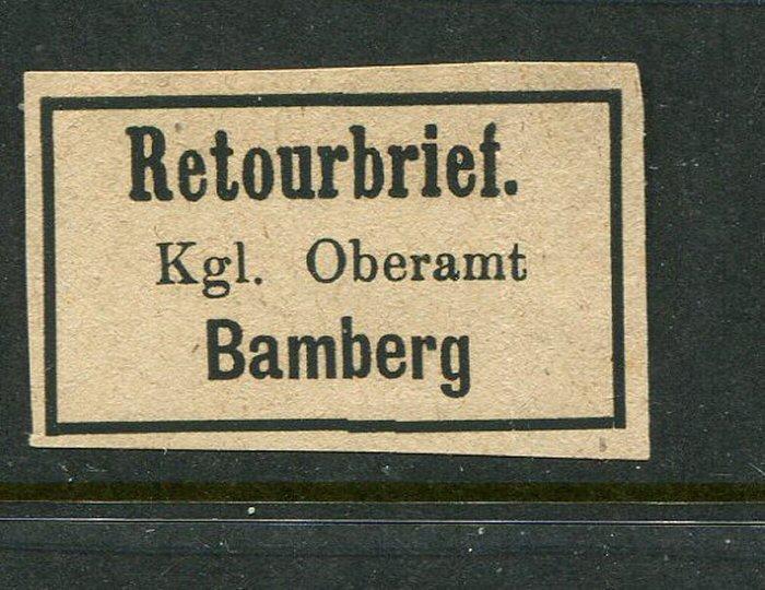 Germany Retourbrief Bamburg Bavaria Return Letter Label