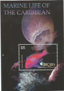 BEQUIA - 2005 - Marine Life - Perf Min Sheet - Mint Never Hinged