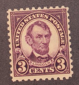 Scott 584 - 3 Cents Lincoln - MNH - Perf 10 - SCV - $60.00