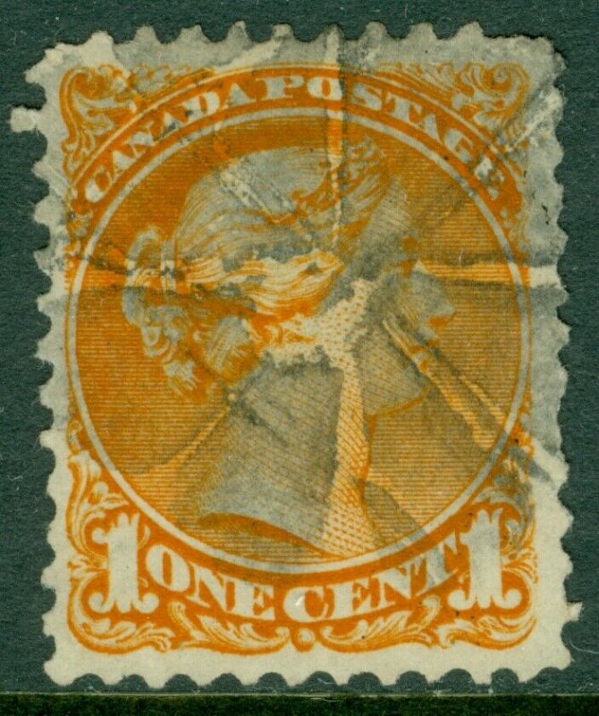 EDW1949SELL : CANADA 1873 Scott #35a Orange. Very Fine, Used, Choice.