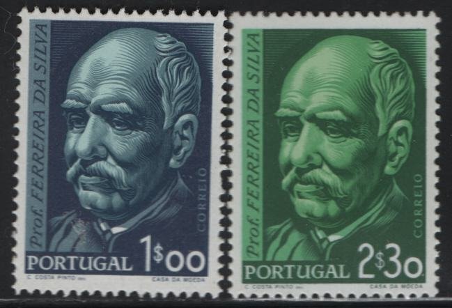 PORTUGAL, 816-817, HINGED, 1956, A.J. FRREIRA DA SILVA