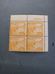 Stamps Canal Zone Scott #C30 never hinged, plate block