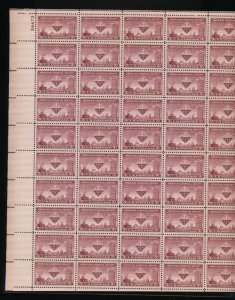 UNITED STATES (US) 1002 3c CHEMICAL MINT NH SHEET OF 50 