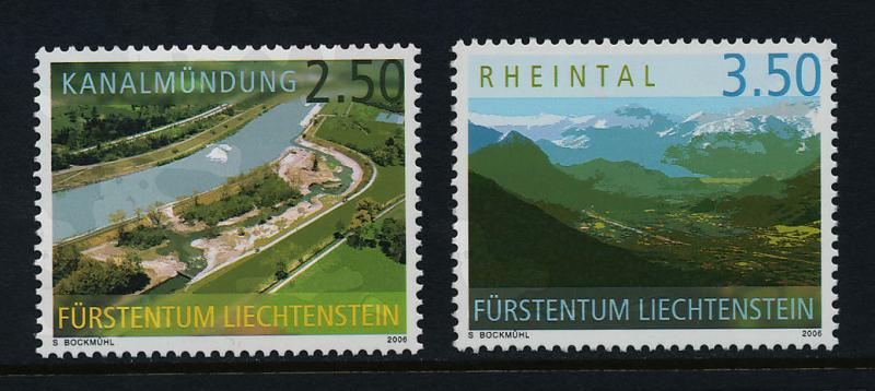 Liechtenstein 1340-1 MNH Architecture, Nature, Rhine Canal