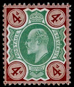 SG236a SPEC M24(1), 4d green & chocolate-brown (CHALKY), NH MINT. Cat £70.