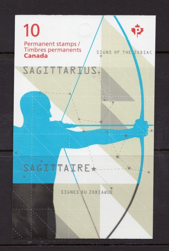 2013 - #2457a BK527 Booklet - Canada Signs of the Zodiac : Sagittarius  cv$17