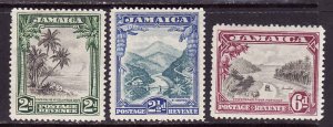 Jamaica-Sc#106-8-Unused hinged set-Island Scenes-1932-id6-