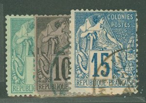 French Colonies (General Issues) #49-51 Used Multiple