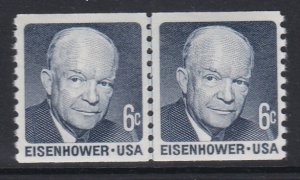 1401 Dwight Eisenhower Coil Line Pair MNH