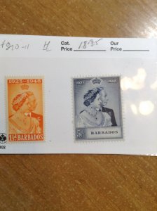 Barbados  # 210-11  MH