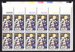 1842 Christmas MNH Plate Block of 12 - UR