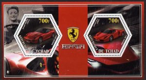 CHAD - 2014 - Ferrari Cars- Perf 2v Sheet #3 - M N H - Private Issue