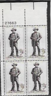 United States #1242  Sam Houston.   MNH Plate Block