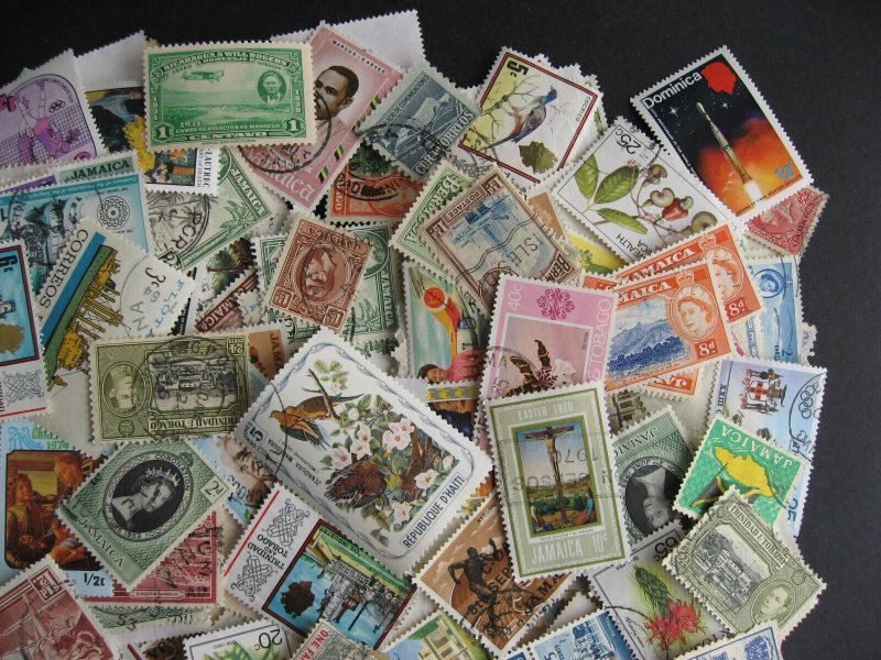 Caribbean mixture (duplicates,mixed cond) about 500