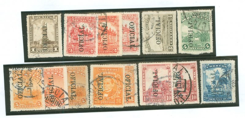 Mexico #O177/O178/O178a/O179 Used Single (Complete Set)