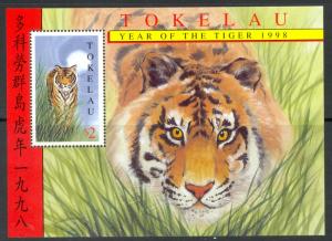 TOKELAU 1998 YEAR OF THE TIGER / Chinese New Year Souvenir Sheet Sc 252 MNH