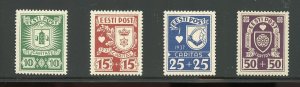 ESTONIA  SCOTT # B32-35 SET MINT NEVER HINGED