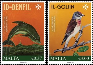 Malta 2023 MNH Stamps Children Books Animals Birds Marine Life Dolphin Literatur
