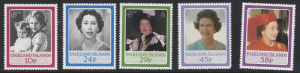 Falkland Is. #441-5 MNH set QE II 60th birthday, issued 1986