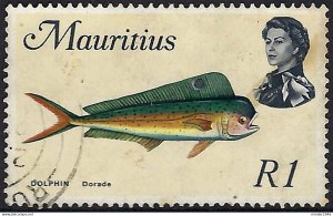 MAURITIUS 1969 QEII 1r Multicoloured SG396 FU