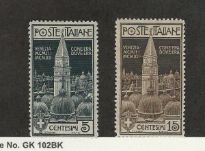 Italy, Postage Stamp, #124-125 Mint LH, 1912, JFZ