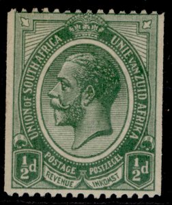 SOUTH AFRICA GV SG18, ½d green, LH MINT.