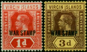 Virgin Islands 1916 War Stamp Set of 2 SG78-79 Fine MM (2)