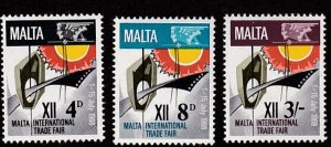 Malta # 384-386, Malta Trade Fair, Mint LH,. 1/3 Cat.