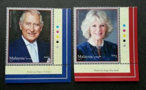 *FREE SHIP Malaysia Royal Visit Prince Of Wales & Duchess 2017 (stamp color) MNH