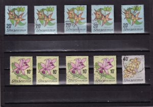 ER03 Guyana 1972 flowering plants used stamps