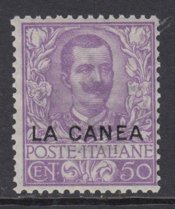 ITALY - LA CANEA (Creta) Sassone n.11 MNH** super centered  RARE cv 210$