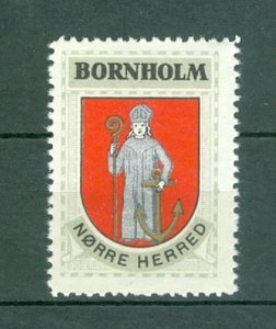 Denmark. Poster Stamp 1940/42. Mnh. District: Bornholm. Coats Of Arms. Bishop.