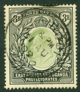 SG 28 East Africa & Uganda 1904-07. 3r grey-green & black. Very fine used...