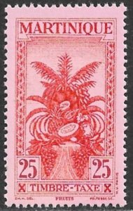 MARTINIQUE 1933 25c Tropical Fruit Postage Due Sc J29 MLH