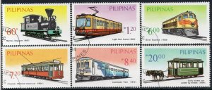607 - Philippines 1984 - Locomotives - Tram - Trains - Used Set