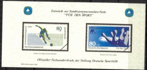 Germany 1985 Olympics Sport Surtax Bowling S/S MNH