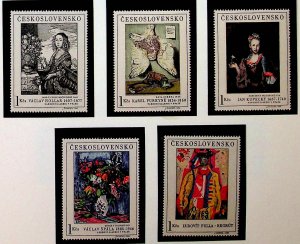 CZECHOSLOVAKIA Sc 1435-9 NH ISSUE OF 1966 - ART - (CZ26)
