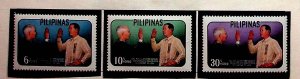 PHILIPPINES Sc 865-7 NH ISSUE OF 1962 - PRESIDENT