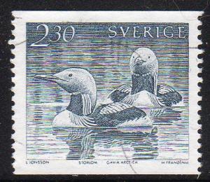 Sweden 1584 - Used - Black-throated Loon (Bird) (cv $0.35)