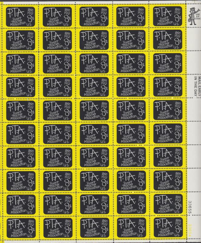 US #1463   PTA   Full sheet of 50 MNH