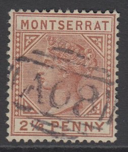 SG 9 Montserrat 1884-85. 2½d red-brown. Very fine used.