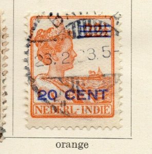 Dutch Indies Netherlands 1917-22 Early Issue Fine Used 20c. Surcharged NW-170609