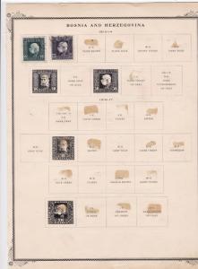 bosnia & herzegovina stamps on 2 album page ref 13429