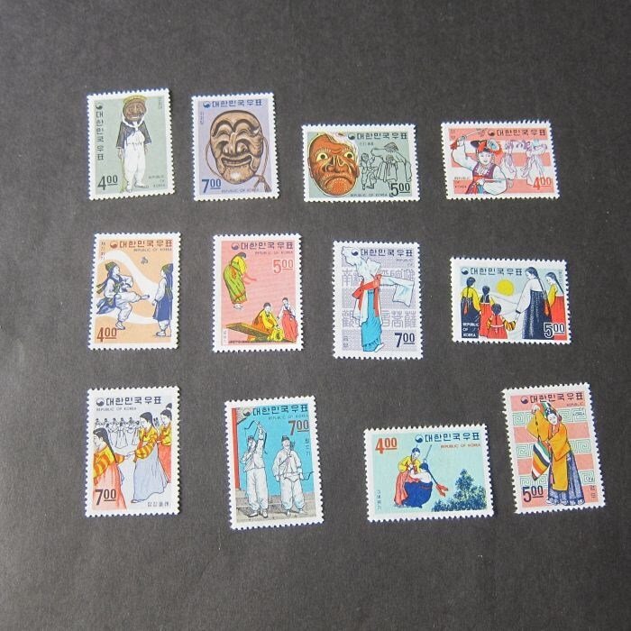 Korea 1967 Sc 552-563 set MNH