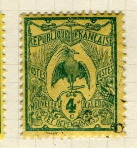 FRENCH COLONIES; NEW CALEDONIA 1922 early Bird issue used 4c. value