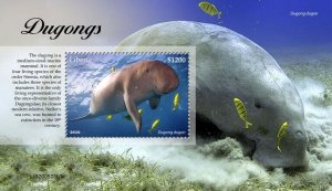 Liberia 2020 MNH Marine Animals Stamps Dugongs Dugong Mammals 1v S/S I