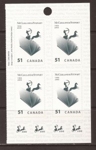 2006 Canada - Sc 2151a - MNH VF - Booklet pane - McClelland & Stewart Centenary